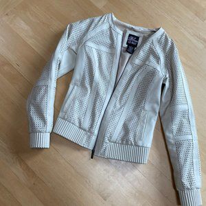 Blanc Noir Faux Leather Jacket - Small